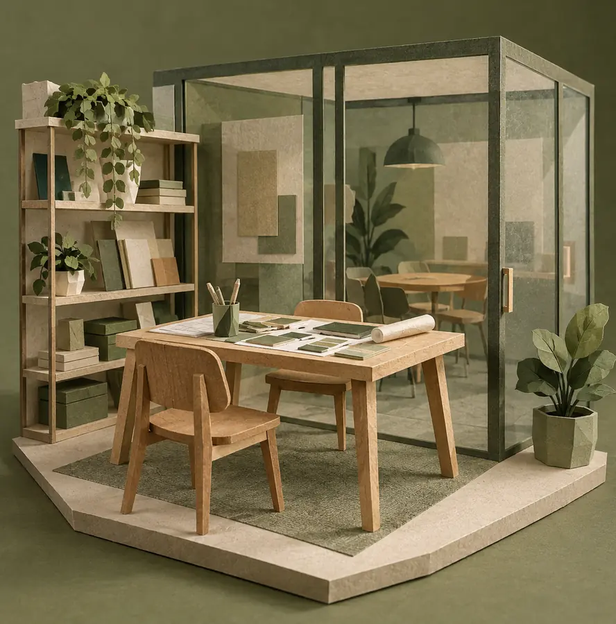 Illustration of consulting businesses equipment and workspace